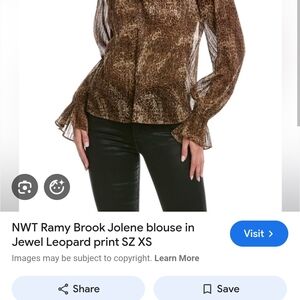 Ramy Brook Leopard Print Blouse